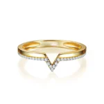 Anel 18k de luxo ouro amarelo