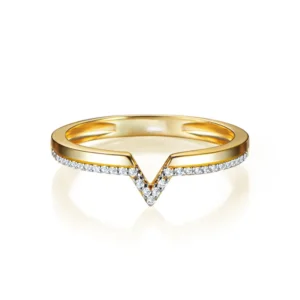 Anel 18k de luxo ouro amarelo